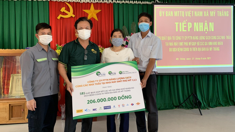 Clean Energy Vision Development Joint Stock Company supports Binh Dinh in the fight against COVID-19