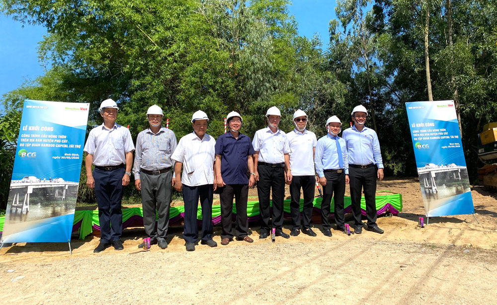 Lễ Khởi công công trình cầu nông thôn trên địa bàn Huyện Phù Cát do Tập đoàn Bamboo Capital tài trợ