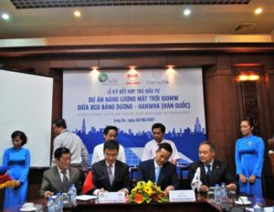 Liên doanh BCG Băng Dương ký kết hợp tác đầu tư với tập đoàn Hanwha (Hàn Quốc) tại Long An